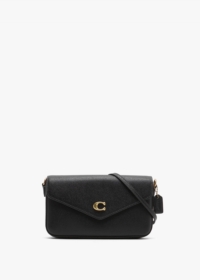 COACH Wyn Black Crossgrain Leather Cross-Body Bag