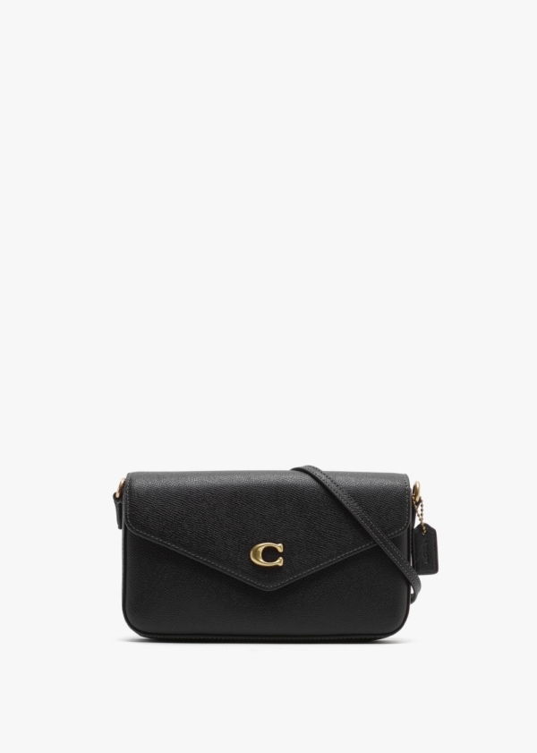 COACH Wyn Black Crossgrain Leather Cross-Body Bag Size: One Size