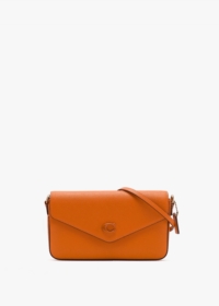 COACH Wyn Sun Orange Crossgrain Leather