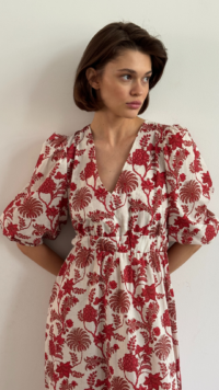 Charli BROOKE PRINT DRESS – CORAL PRINT