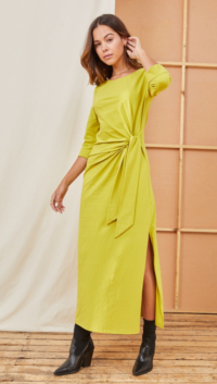 Charli CHLOE KNOT DRESS – LIME