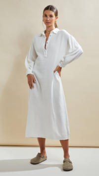 Charli PALMA SHIRT DRESS – WHITE