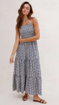 Charli ZOYA DRESS – NAVY PRINT