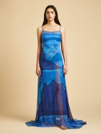 Donde Esteban Es Vedra Silk Long Dress