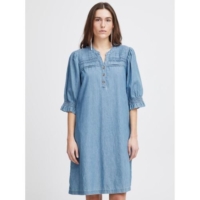 ICHI Womens Washed Blue Ihancey Dress