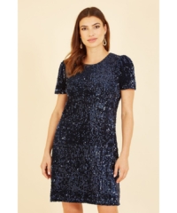 Mela London  Navy Sequin Tunic Dress