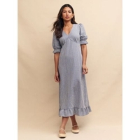 Nobody’s Child  Blue Gingham Delilah Midi Dress