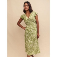 Nobody’s Child  Green Lavender Lily Midi Dress