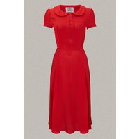 “Dorothy” Swing Dress in Pilliar Box Red, A Classic 1940s Inspired Vintage Style