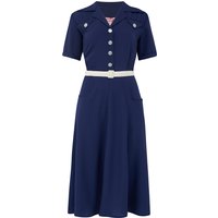 The “Polly” Dress in Solid Navy, True & Authentic 1950s Vintage Style