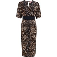 The “Evelyn” Wiggle Dress in Leopard Print, True Late 40s Early 50s Vintage Style