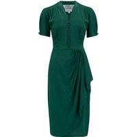 “Mabel” Waterfall Dress in Hampton Green, A Classic 1940s Inspired Vintage Style