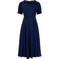 “Cindy” Dress in French Navy by The Seamstress Of Bloomsbury, Classic 1940s Vintage Inspired Style