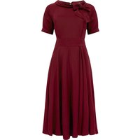 “Cindy” Dress in Windsor Wine by The Seamstress Of Bloomsbury, Classic 1940s Vintage Inspired Style