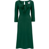 Joyce 1940s Day Dress in Hampton Green , Authentic true vintage style