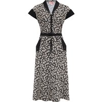 The “Casey” Dress in Black Whisp Print, True & Authentic 1950s Vintage Style