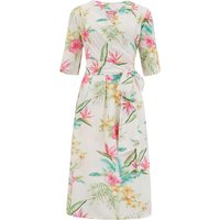 The “Vivien” Full Wrap Dress in Natural Honolulu, True 1940s To Early 1950s Style