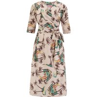 The “Vivien” Full Wrap Dress in Tahiti Print, True 1940s To Early 1950s Style