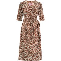 The “Vivien” Full Wrap Dress in Cinnamon Whisp, True 1940s To Early 1950s Style