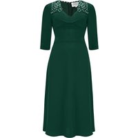 The “Veronica Dress ” Hampton Green, A Classic 1940s Inspired Vintage Style By The Seamstress Of Bloomsbury