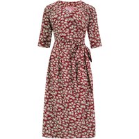 The “Vivien” Full Wrap Dress in Wine Whisp, True 1940s To Early 1950s Style