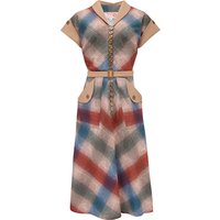 The “Casey” Dress in Cotswold Check Print, True & Authentic 1950s Vintage Style