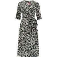 The “Vivien” Full Wrap Dress in Black Whisp, True 1940s To Early 1950s Style