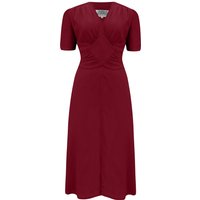 Ruby Dress in Windsor Wine, A Classic & Authentic 1940s Vintage Inspired Style By The Seamstress Of Bloomsbury