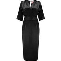 RnR “Luxe” Range.. The “Evelyn” Wiggle Dress in Super Luxurious Onyx Black SATIN