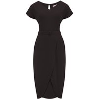 The “Dita” V Neck Sheath Dress in Black, True19 50s Vintage Style