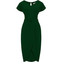 The “Dita” V Neck Sheath Dress in Green, True19 50s Vintage Style