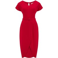 The “Dita” V Neck Sheath Dress in Red, True19 50s Vintage Style