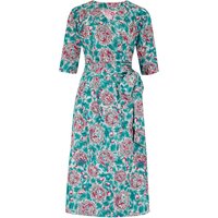 The “Vivien” Full Wrap Dress in Summer Breeze Print, True 1940s To Early 1950s Style