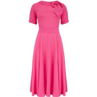 “Cindy” Dress in Raspberry by The Seamstress Of Bloomsbury, Classic 1940s Vintage Inspired Style