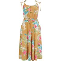 The “Suzy Sun Dress” in Mustard Honolulu, Easy To Wear Tiki Style From The 50s