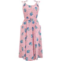 The “Suzy Sun Dress” in Pink Summer Bouquet, Easy To Wear Tiki Style From The 50s