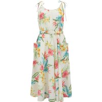 The “Suzy Sun Dress” in Natural Honolulu Print, Easy To Wear Tiki Style From The 50s