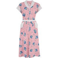 The “Casey” Dress in Pink Summer Bouquet, True & Authentic 1950s Vintage Style