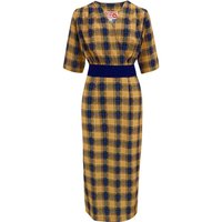 *Make Do & Mend* Sample Sale “Evelyn” Dress in Mustard Check Size 12.. PLEASE READ FULL DESCRIPTION ..