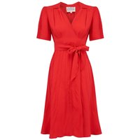 “Nancy” Tea Dress in Pilliar Box Red, Classic 1940s Vintage Inspired Style