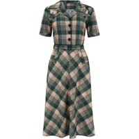 The “Polly” Dress in Green Check Print, True & Authentic 1950s Vintage Style