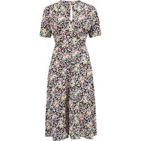 “Dolores” Swing Dress in Tulip Print, Classic 1940s Inspired Vintage Style