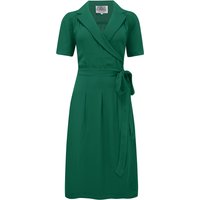 “Peggy” Wrap Dress in Hampton Green, Authentic Late 1940s Vintage Style