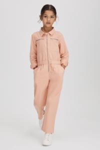 Penelope – Pink Junior Denim Jumpsuit