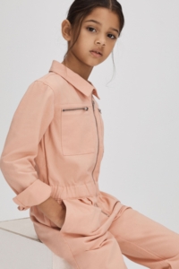 Penelope – Pink Senior Denim Jumpsuit