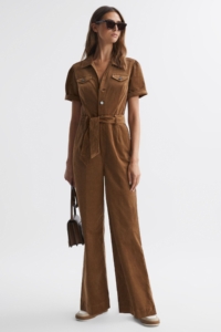 PAIGE Anessa – Cropped Jumpsuit, Toasted Coconut