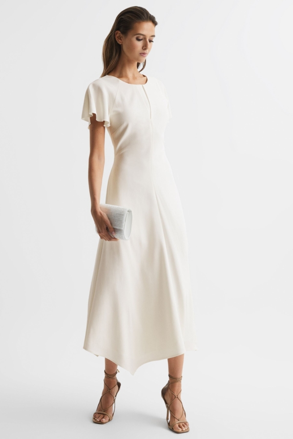 Eleni - White Cap Sleeve Maxi Dress