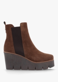 ALPE Alpaca Brown Suede Wedge Ankle Boots Size: 41, Colour: Brown Sued