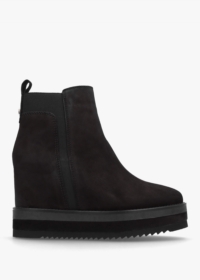 ALPE Azure Black Suede Wedge Chelsea Boots Size: 41, Colour: Black Sue