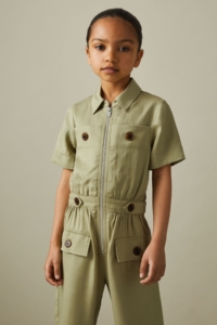 Olivia – Khaki Senior Utility Style Jumpsuit